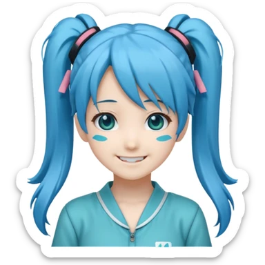 Hatsune Miku smile twintail sticker