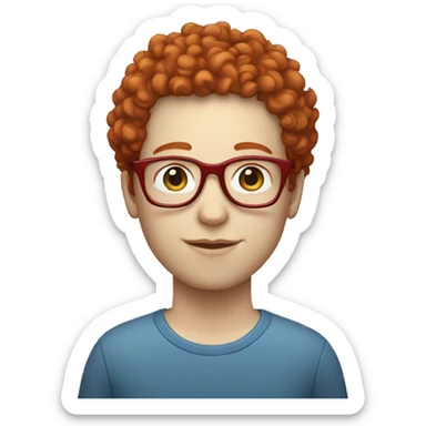 :person-with-red-curly-hair-pale skin and blue glasses sticker