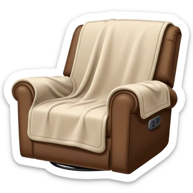 blanket on recliner chair messy sticker