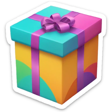 Multiple Color Giftbox. sticker