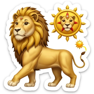 Sun and lion with map of Iran sticker
