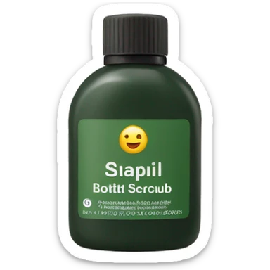 bottle of scalp scrub with label sticker