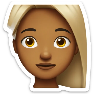 brown girl with disgusted grossed out face sticker