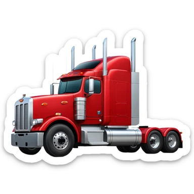 peterbilt semi truck, side view sticker