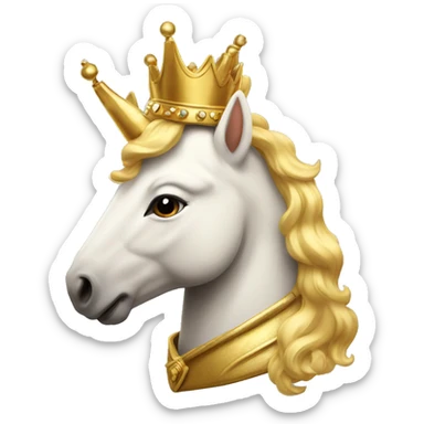 golden uniorn with crown sticker
