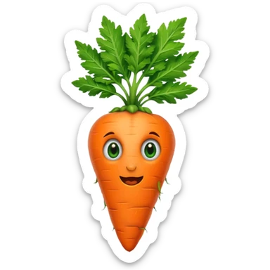 The carrot with eyes wearing a Canada jersey  sticker