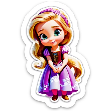 Baby rapunzel sticker