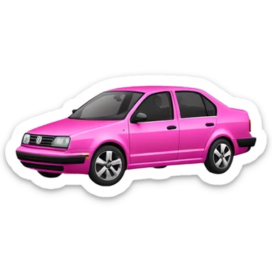 Pink Volkswagen Jetta  sticker
