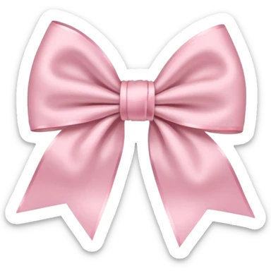 super pale pink bow as confeetti sticker