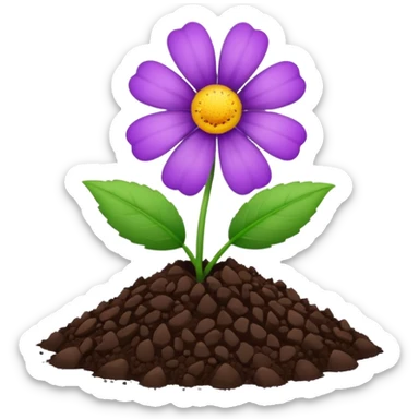 I wish there was soil instead of a flower pot. sticker