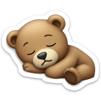 Teddy bear sleeping on the moon sticker