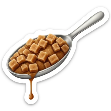 a spoonful of brown sugar, minimal detail, no text sticker