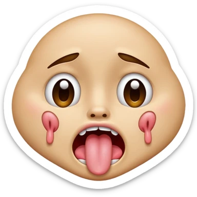 Una cara llorando con la lengua afuera sticker