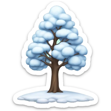 cute winter tree sticker