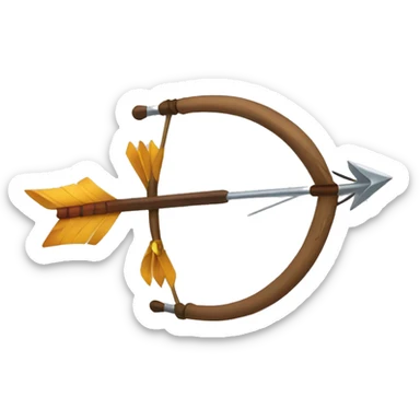 A bow and arrow emoji sticker