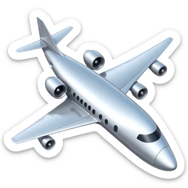 plane up view sticker