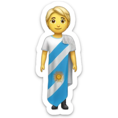 voleur blanc avec le drapeau d’argentine dans la main sticker