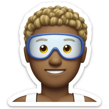 Swimmer in pool sticker