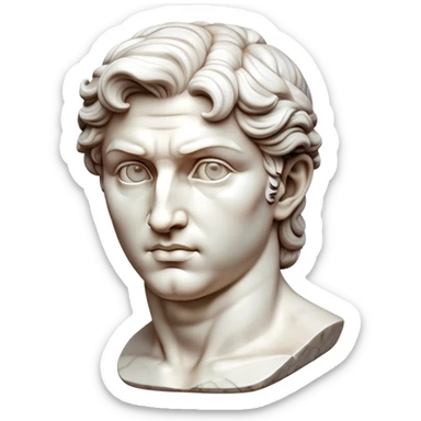 Cinematic Realistic Michelangelo's David Sculpture Emoji, depicted as a masterful Renaissance statue with idealized proportions and a serene noble expression, rendered with lifelike marble textures and soft classical lighting that captures its timeless beauty. sticker
