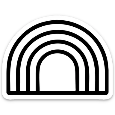 5 striped rainbow sticker