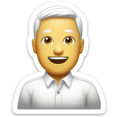 white shirt with a happy face on it sticker