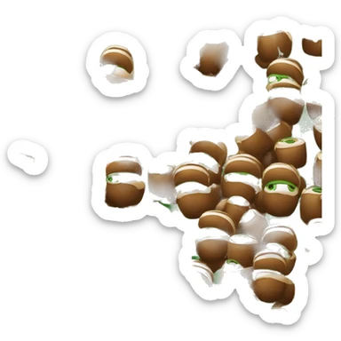 Chicó pelo con rolos negro ojos verdes con café tono de piel blanca  sticker