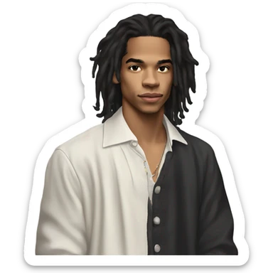 luka sabbat husband long hair, nice outfit  sticker