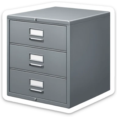 filing cabinet with vertical stacked drawers sticker