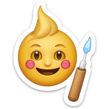 Un emoji qui fumé un joint  sticker