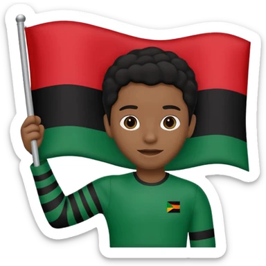 Pan African-African American Flag (Red-Black and Green horizontal stripes) - no stars or other symbols sticker