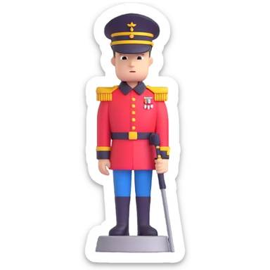 sentry guard standing at post sticker