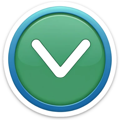Green tick in blue colour sticker