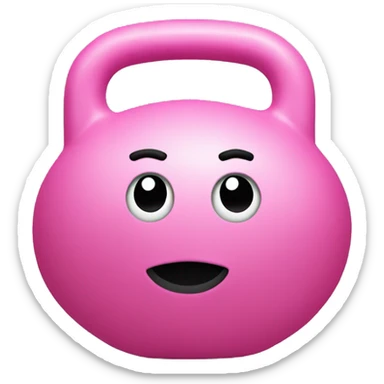 kettlebell pink sticker