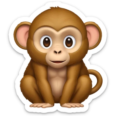 A monkey showing his butt sticker