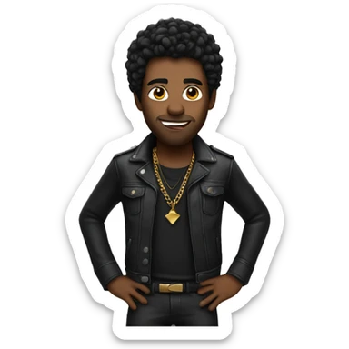 Black rockstar confident sticker