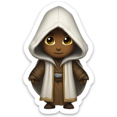 hooded jedi folding arms in world of warcraft sticker