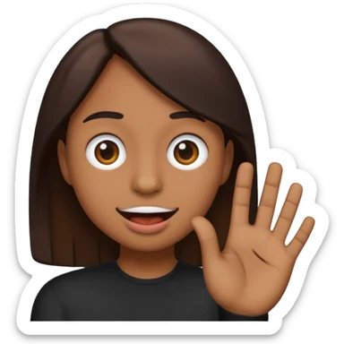 Tourne cet emoji 🤜 de -90 degrés et met le sur la bouche de cette emoji 😭 sticker