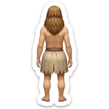 backview neanderthal cloth skirt buxon sticker