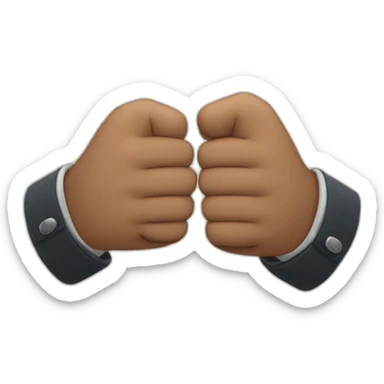 men giving each other fist bumps sticker