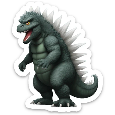 Godzilla with an Afro  sticker