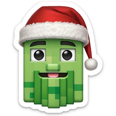 Minecraft creeper Xmas sticker