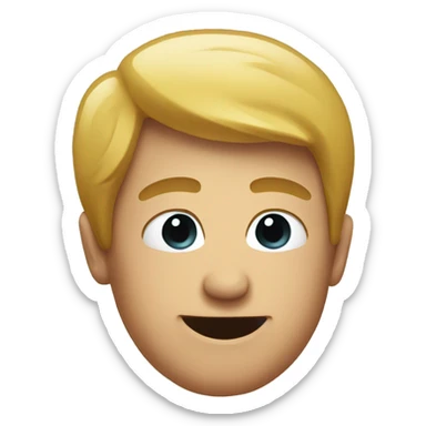 a guys head coming out of a toilet sticker