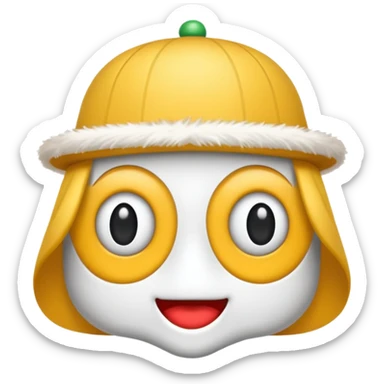 antifaz de fiesta de color blanco y bonito sticker