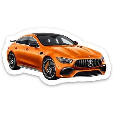 Mercedes amg gt 63 orange colour sticker