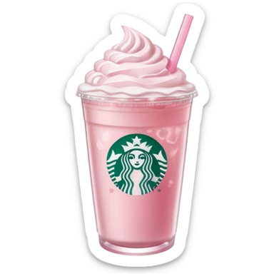 pink drink from star bucks that has the logo no whip cream sticker