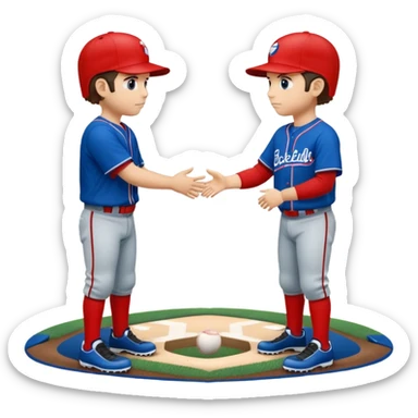 quiero dos equipos enemigos de baseball  sticker