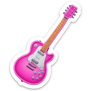 Nashville pink guitar neon sign  sticker
