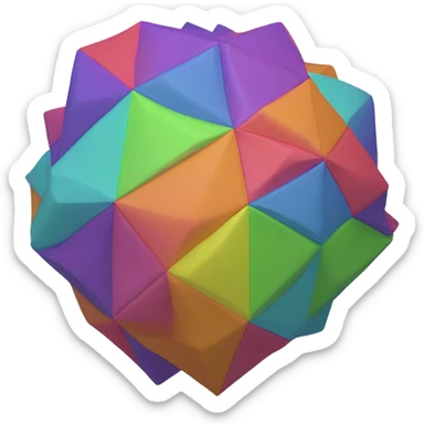 Icosahedron sticker