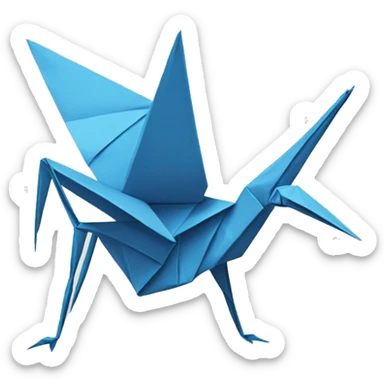 origami crane sticker