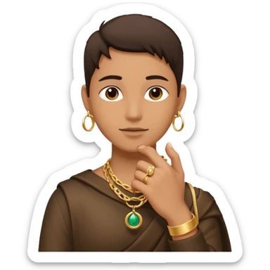 A Hand on placed on another persons shoulder zoomed in but you only see the one person and the hand on the shoulder  sticker